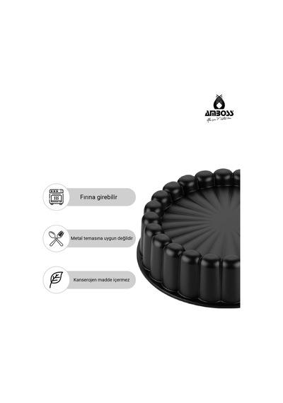 Sweet Trio 3 Parça Kek Kalıbı Seti - Siyah