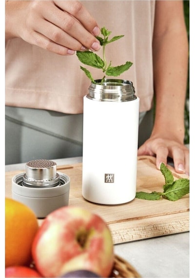 X1 Zwilling Süzgeçli Termos Matara Beyaz 420 Ml Py48-4