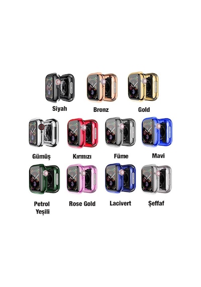 Ally Apple Uyumlu iOS  Watch 7 41Mm 360 Koruma Ultra Slim Silikon Kılıf