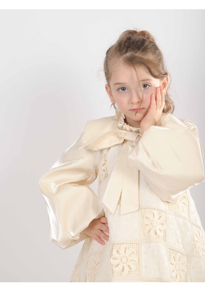 Xo Kids Kız Çocuk Elbise 2-6 Yaş 26470 Bej