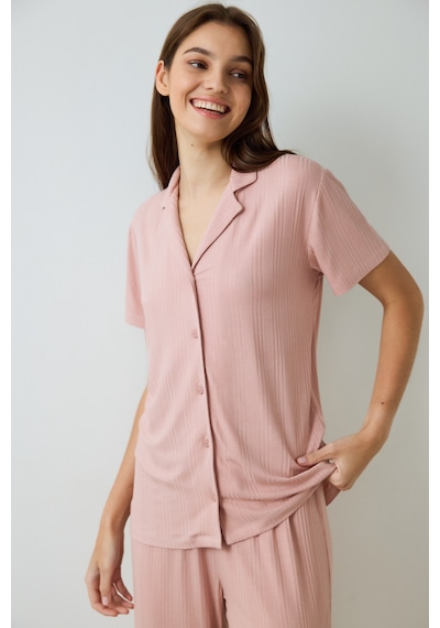 Penti Gül Kurusu Emma Fitilli Gömlek Yakalı Kısa Kollu Pijama Takımı Pn31xrd125sk-re19 Gul Kurusu Penti Gül Kurusu Emma Fitilli Gömlek Yakalı Kısa Kollu Pijama Takımı Pn31xrd125sk-re19 Gul Kurusu