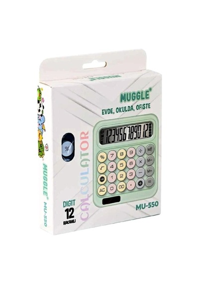 Muggle Hesap Makinesi Büyük 12 Hane Mu-550 Çok Renkli
