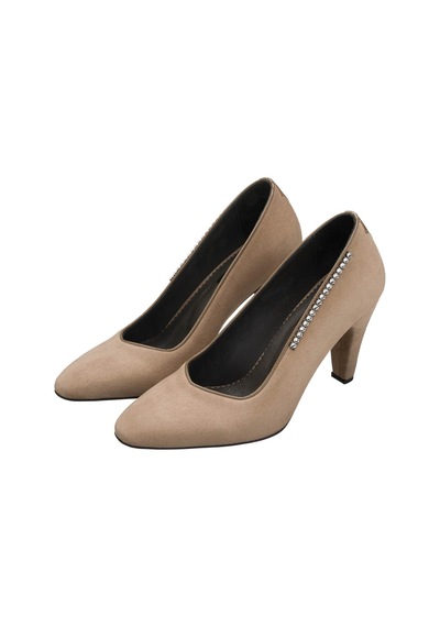 Costo Shoes 40-41-42-43-44 Numara Ays7986 Bej Nubuk Topuklu Özel Seri Kadın Stiletto Bej