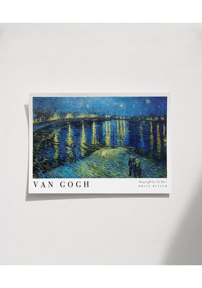 Çerçevesiz Poster Vincent Van Gogh Ren Nehri Nde Yıldızlı Bir Gece