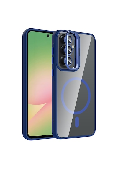 Gpack Samsung Galaxy Uyumlu A37 Kılıf Etro Standlı Araç Tutucu Özellikli Kamera Lens Koruyucu  Lacivert