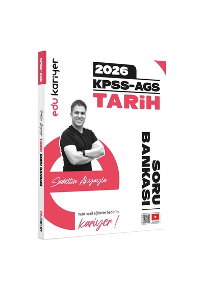 Edu Kariyer Sadettin Akyayla Kpss-ags Tarih Video Çözümlü Soru Bankası Sku: Zeusstk56359f6204