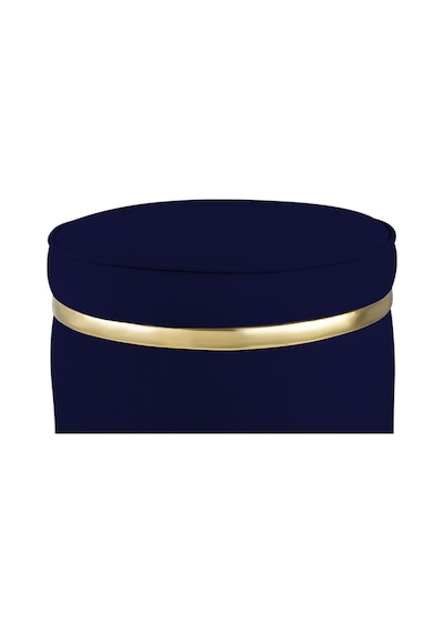 Zerafet Gold Kaplama Luxery Puf-mavi Babyface Kumaş Pofuduk Oturma Pufu&makyaj Pufu&bench