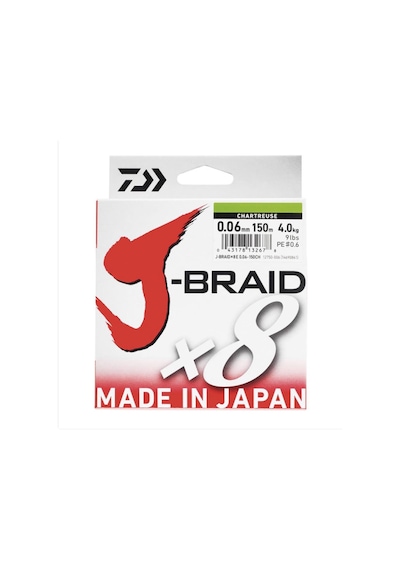 Daiwa Jbraid 8b Chartreuse 150m İp Misina 0,06 Mm 0,06