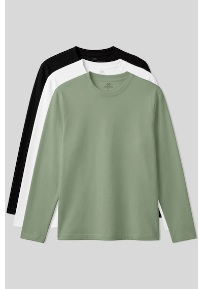 Tommy Life Standart Fit Basic O Yaka 3lü Paket Siyah-beyaz-kaktüs Erkek T-shirt 87997 Siyah-beyaz-kaktüs