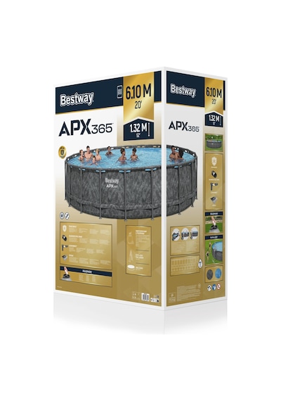 Bestway Apx 365 561ke Çember Prefabrik Havuz Seti 6,10 M X 1,32 M