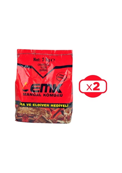 Emk Mangal Kömürü, 2 Kg Paket, 2'li Set