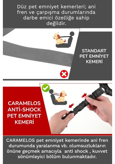 Caramelos Evcil Hayvan Araç Emniyet Kemeri Köpek Oto Kemeri Araba Oto Aksesuar Khvynas