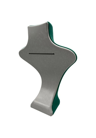 Yerli Üretim Londra Model Süet Kumaş Yeşil Renk 28/ 22 Cm Kolye Sergileme Mankeni Çok Renkli