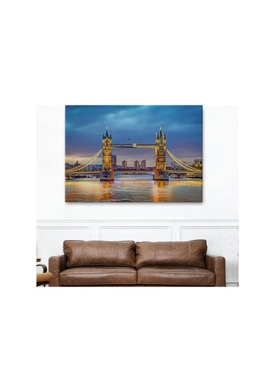 Es10 modagos067 Londra Köprüsü Gece Manzara Tablosu-6638 (50 x 70)