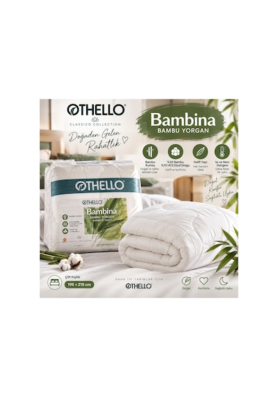 Bambina Bambu Yorgan 195 215 Cm Hafif, Yumuşak Ve Konforlu Beyaz - 919367602 Beyaz