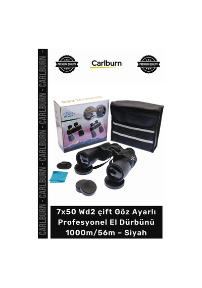 Dürbün Bak7 Prizma 7x50 Wd2 Çift Göz Ayarlı Profesyonel El Dürbünü 1000m56m Siyah Çok Renkli