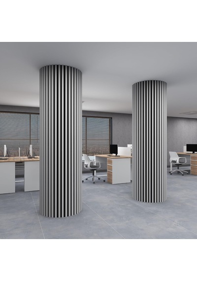 Tr Akustik Mdf Duvar Paneli Akupanel Duvar Dekor Profili Ses Yalıtım Ve Dekor Çıtası 61x278 Cm Gri Diğer
