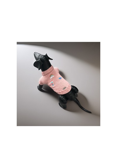 Kedi Ve Köpek İçin Simli Pembe Kazak