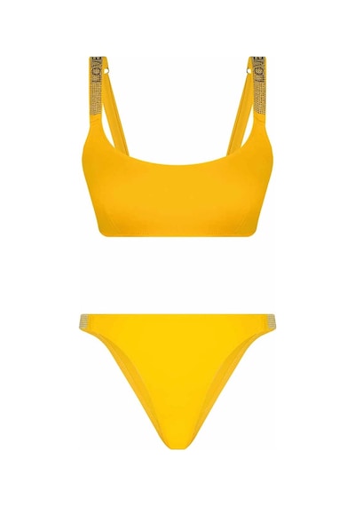 Bonesta Elinnor Love Taş Baskılı Sarı Atlet Bikini Takımı Sarı