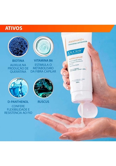 Ducray Anaphase +plus Shampoo 100ml 1 Paket Beyaz