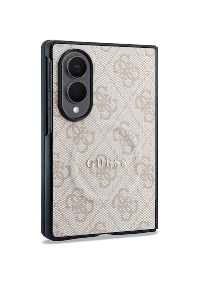 Samsung Galaxy Uyumlu Z Fold 8 Kılıf Guess Lisanslı M-safeli Pu Deri 4g Desenli Klasik Yazı Logolu Kapak Pembe
