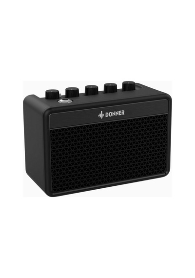 Donner Mini Gitar Amfisi Da-10, 5w, Taşınabilir, Şarj Edilebilir, Clean & Overdrive Stereo Amfiler Siyah