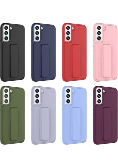 Galaxy S22 Plus Kılıf Zore Qstand Kapak Kırmızı