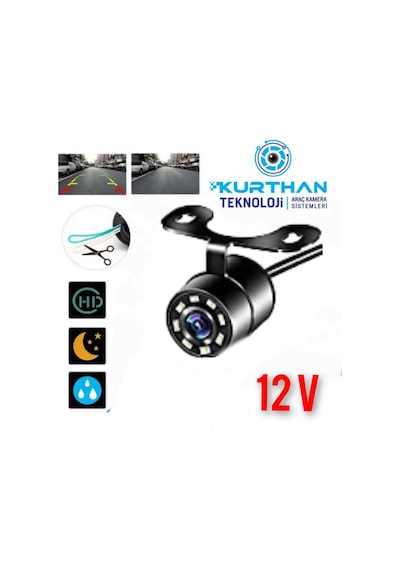 1 Adet Beyaz Ledli Kelebek Kamera Ledleri Sürekli Yanar 12 Volt