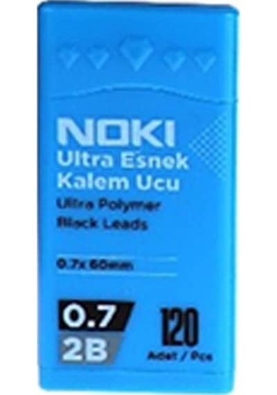 Noki Kalem Ucu Ultra Esnek 0.7mm 2b Siyah 120'li Mavi