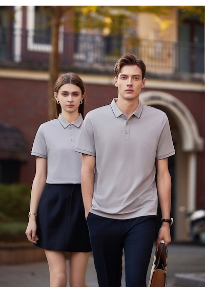 New Performance.arw50313.serintutan-antibakteriyel-yüksek Kalite.düğmeli Polo T.shirt Gri