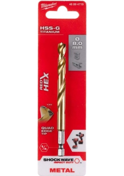 Milwaukee Metal Matkap Ucu Hex Girişli Hss-g 8x 111mm