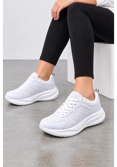 Ht Hotin Void Kadın Bağcıklı Günlük Sneaker Spor Ayakkabı - Beyaz