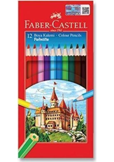 Faber-castell Kuru Boya Red Line Tam Boy 12 Renkkarton Kutu12 Li 5171 116312 Karışık