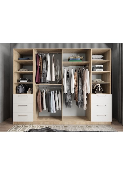 Zeren 6 Kapaklı Çekmeceli Gardırop Dolap Mb 270 Cm