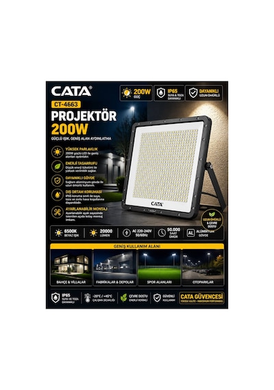 Ct-4663 Projektör 200w Diğer