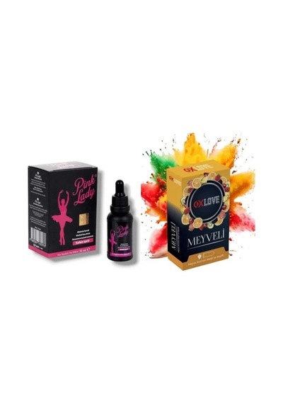Pink Lady Caas Pink Lady Kadınlara Özel Damla+ Prezervatif Meyve Aromalı Kondom 10 Adet