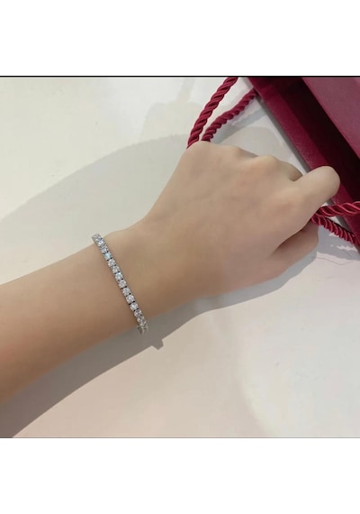 Kadın Çelik Su Yolu Bileklik Silver