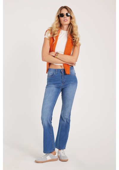Tudors Kadın Regular Fit Klasik Kesim Pamuklu İspanyol Paça Lacivert Jean Kot Pantolon-39527 Lacivert Tudors Kadın Regular Fit Klasik Kesim Pamuklu İspanyol Paça Lacivert Jean Kot Pantolon-39527 Lacivert