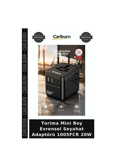 Özel Üretim Torima Mini Boy Evrensel Seyahat Adaptörü 1005fcr 20w Mekanizma Dünya Priz Çok Renkli