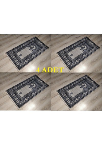 4 Adet Halı Sarayı Sihir Namazlık Seccade Nm012 Gri 60X115Cm