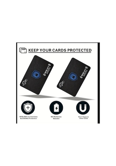 Organıcyou Shenzhen Rfıd/nfc Engelleyici Kart, Ultra İnce Şık Tasarım, Alüminyum Malzeme, Hırsızlığa Karşı Siyah