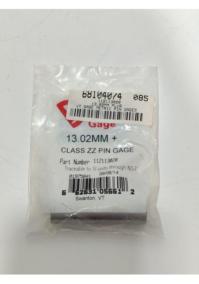 Vermont Gage Çelik Pin Kontrol Eşi 13,02mm