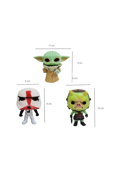 Mandalorian Grogu Baby Yoda İncinerator Stormtrooper Gamorrean Fighter Kylo Ren 6'lı Figür Oyuncak