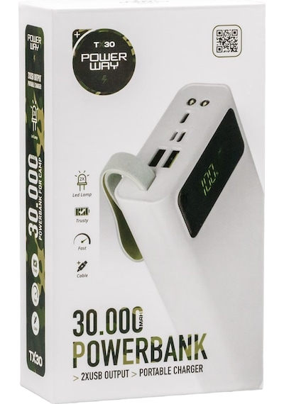 Powerway Tx30 30000 Mah Dijital Göstergeli Powerbank Altın - Dore