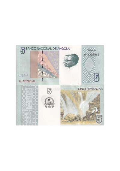 Angola 2012 Yılı 5 Kwanzas Kağıt Para Çil Unc Koleksiyon Para