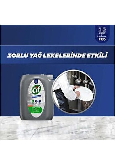Profesyonel Elde Bulaşık Deterjanı Zorlu Yağ Lekelerine Karşı Etkili 5 L 2 Adet