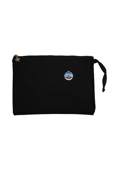 NBA Eastern Logo Siyah Clutch Astarlı Cüzdan / El Çantası Siyah