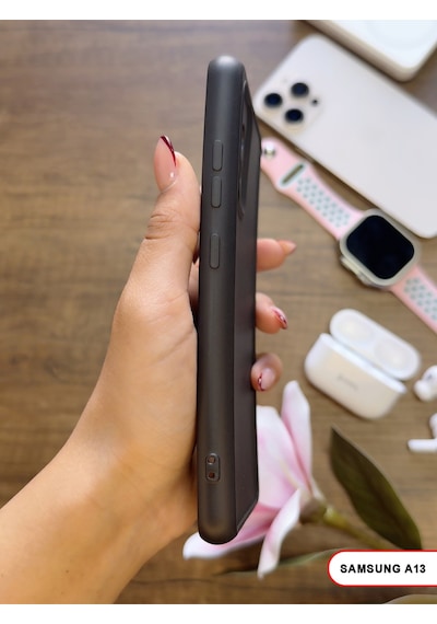 Samsung Galaxy A13 Uyumlu Kamera Korumalı Darbeye Dayanıklı Renk Atmayan Keep Silikon Kılıf Siyah