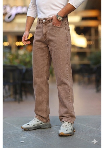 Little Cup Jeans Co Erkek Eskitilmiş Kahve Baggy Fit Rahat Kalıp Jean Pantolon Kahverengi Little Cup Jeans Co Erkek Eskitilmiş Kahve Baggy Fit Rahat Kalıp Jean Pantolon Kahverengi