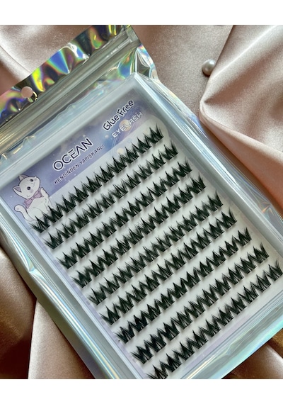 Ocean Glue Free Kendinden Yapışkanlı Anime Tarzı Demet Kirpik 12 Mm 90 Adet Doğal Hacim